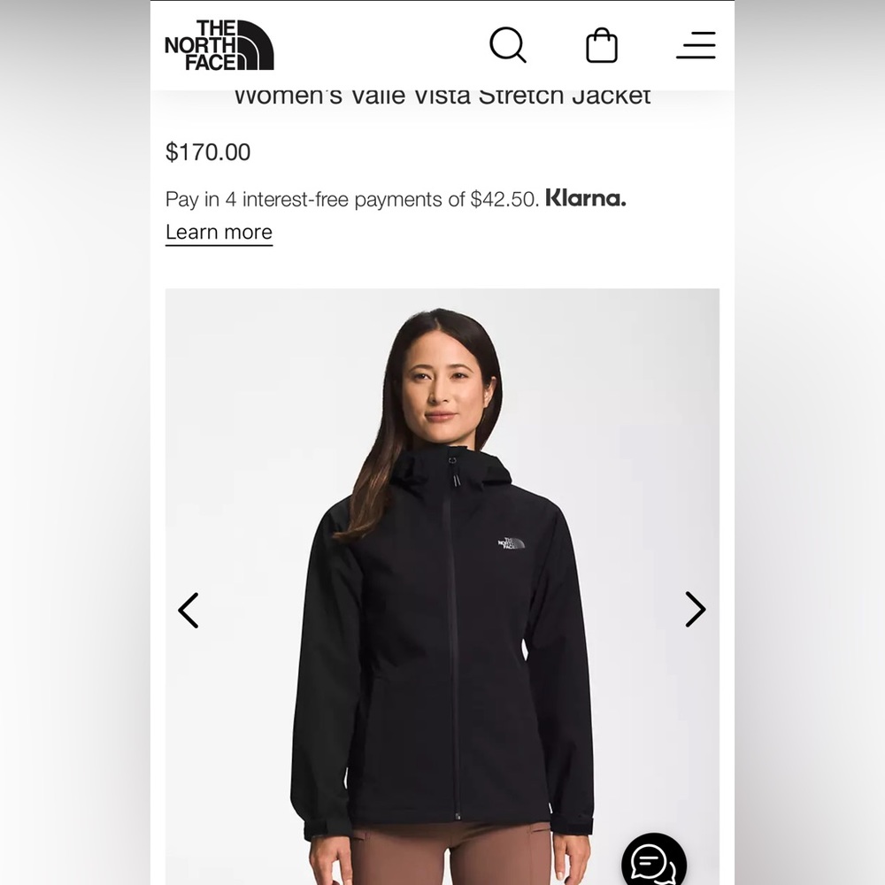 North Face black rain/wind jacket